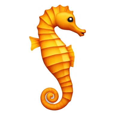 Yellowand orange sea horse looking left sticker