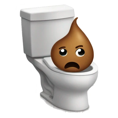 Poop in toilet  sticker