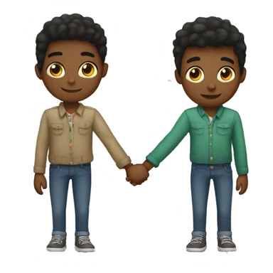 Gay boys holding hands sticker