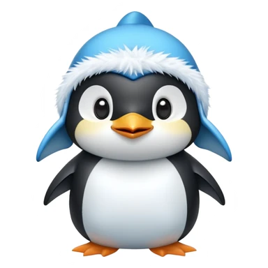 Penguin’s Chick wearing a Shark hat sticker