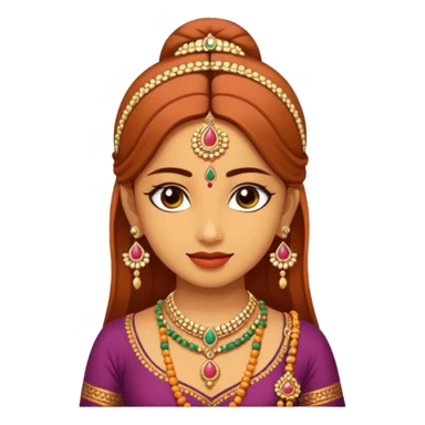 A sanskari girl with bindi and necklace sticker