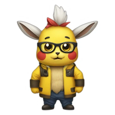 tim cook dressed up as pichachu sticker
