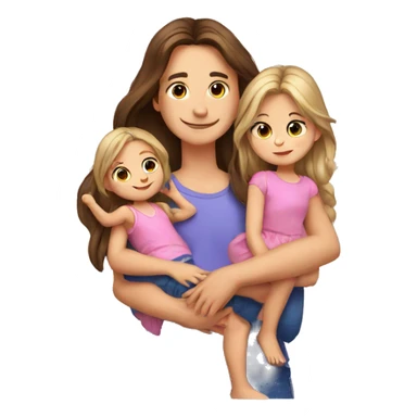 pretty Ilya with his girl (Sonya) and their kids sticker