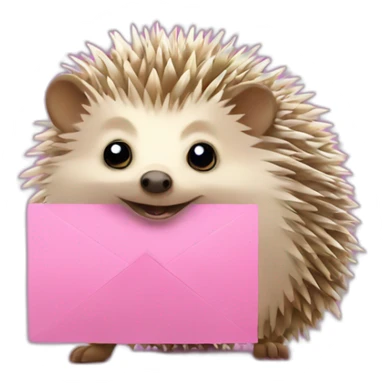 hedgehog and pink voting ballot sticker