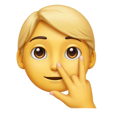 a shy emoji looking half away downwards touching the tips of their pointer fingers sticker