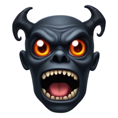 Horrified dark gothic evil monster sticker