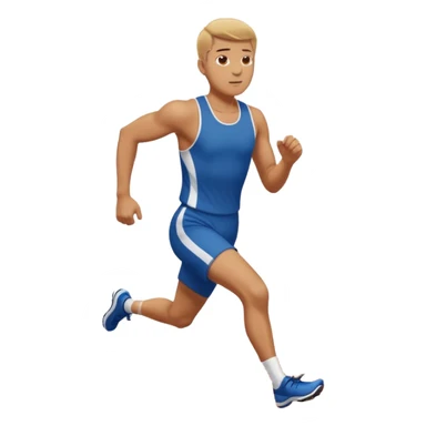 tall, stocky man running in a track meet sticker