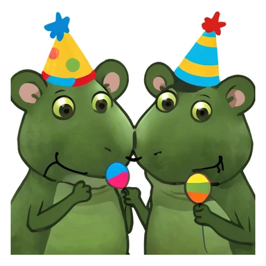 Rats having fun  sticker