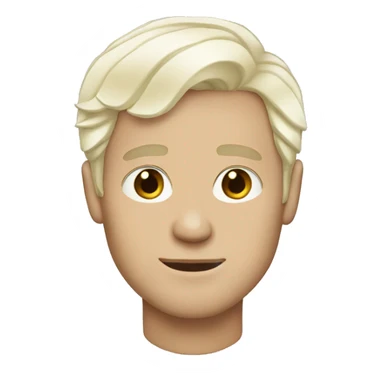 White guy platinum blonde hair sticker