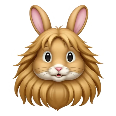 very long haired rabbit sticker