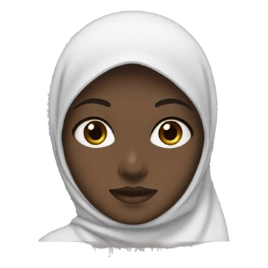 A white girl with brown eyes, in a hijab sticker