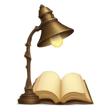 vintage lamp with open book sticker