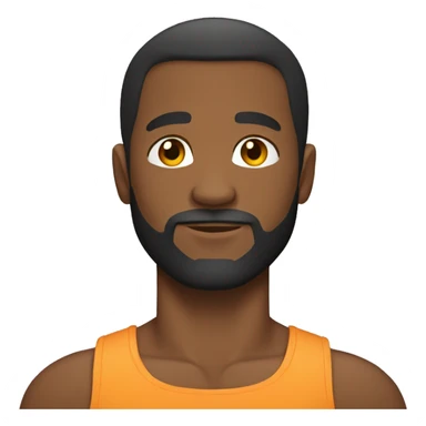 African American Guy with muscles, a beard, short hair sticker