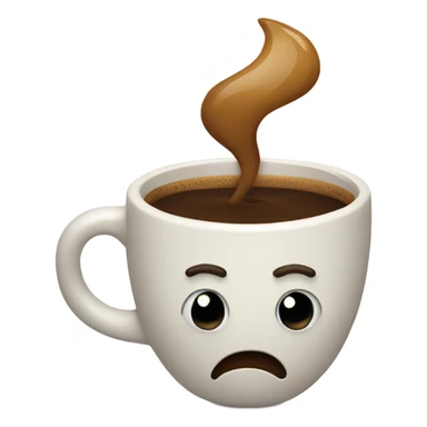 tired coffee cup sticker