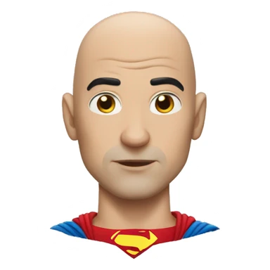 bald superman sticker
