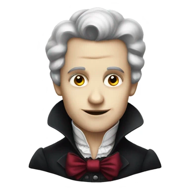 Vampire in victorian clothes sticker