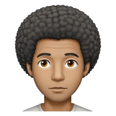 Hombre adulto negro cabello corto afro  negro y canoso, ojos marrones  sticker