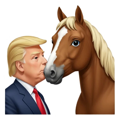 Donald trump and Jeffery Epstein kissing a horse named bubba sticker