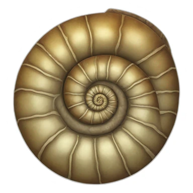 ammonite fossil sticker