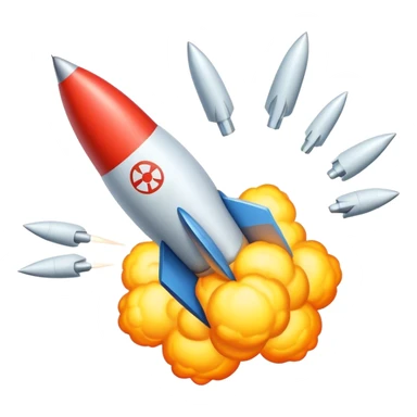 missile with nuclear symbol sticker