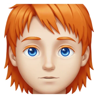 Boy with orange hair and blue eyes sticker