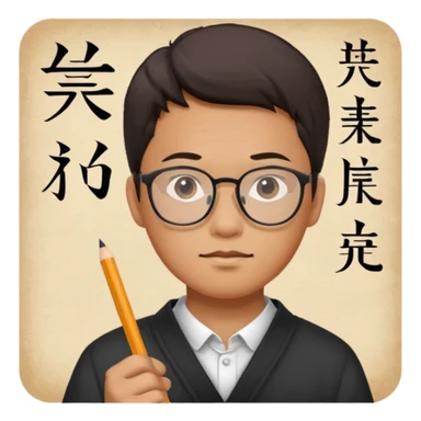 Ingeniero con letra china sticker