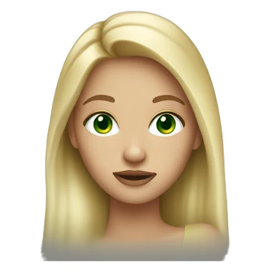 dirty blonde girl with green eyes sticker