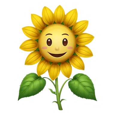 An exact  picture of the sunflower from Plants vs. Zombies sticker