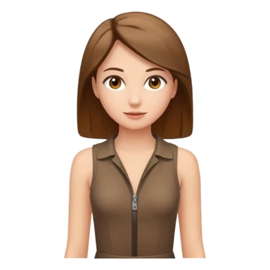 sleeveless brown tight jumpsuit for women sticker