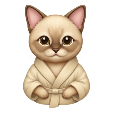 syam cat with bathrope sticker