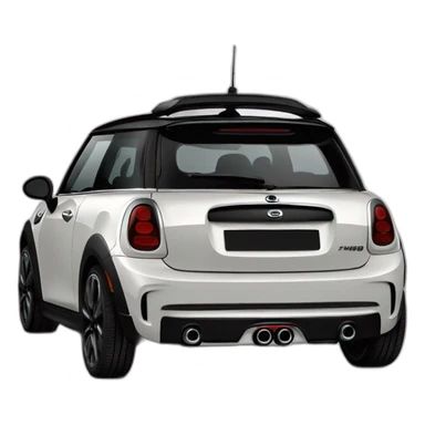 Mini Cooper s f56 black and hard top white sticker