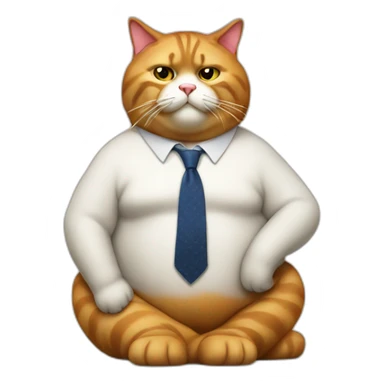 wall street fat cat sticker