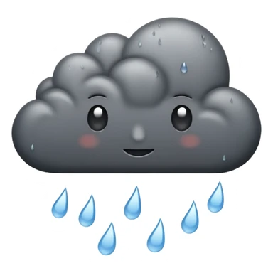 rain cloud sticker