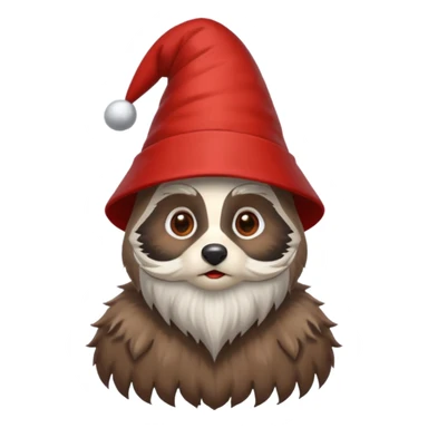 Raccoon dressed as gnome sticker
