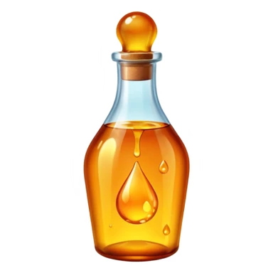 bottle of resin with a glowing drop sticker