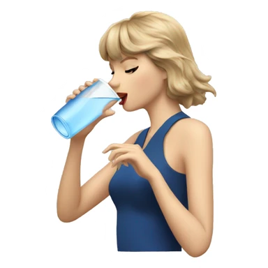 taylor swift drinking water sticker