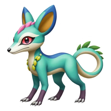 Colorful Exotic Meloetta-Trico-Vernid-Sergal-Pokémon-Fakémon-creature sticker