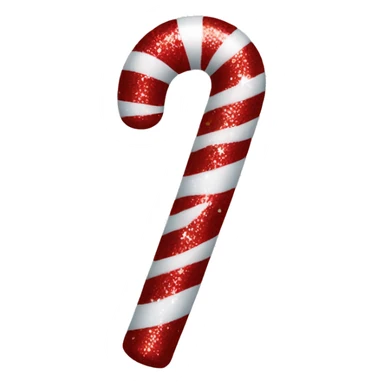 a sparkly candy cane sticker