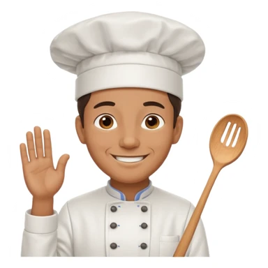 Cook Man face and chest  sticker