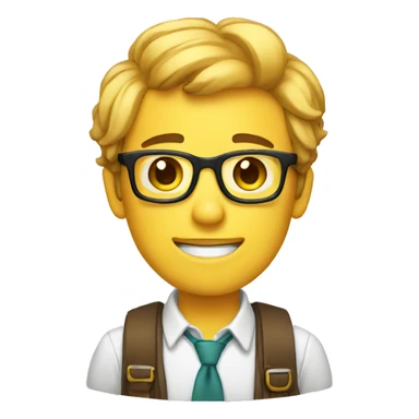 cute nerd emoji sticker