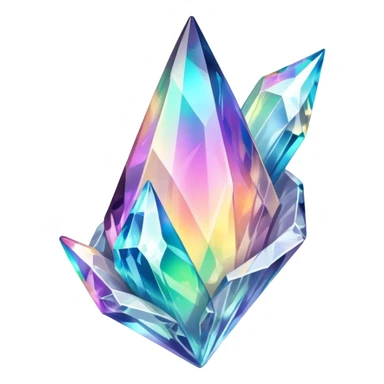 iridescent nebula crystal shard sticker