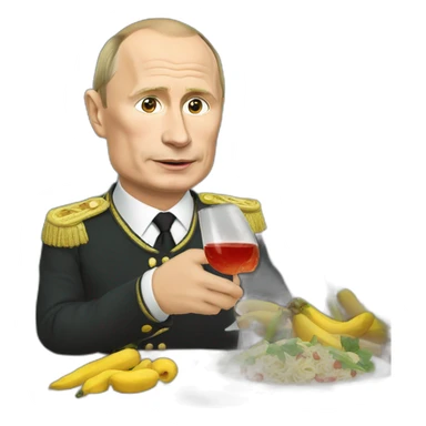 putin qui mange un concombre sticker