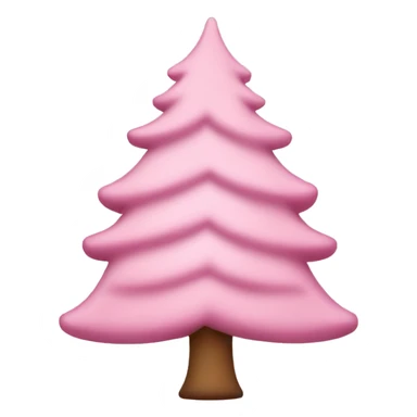 Light pink Christmas tree sticker
