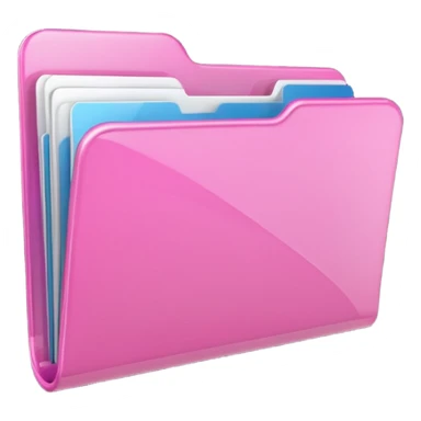 Pink folder emoji sticker