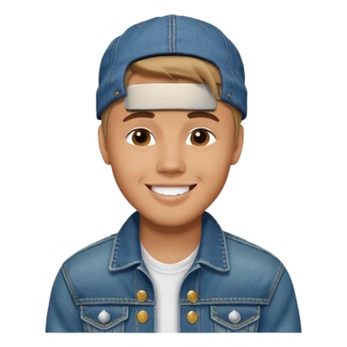 justin bieber, wear jean jacket sticker