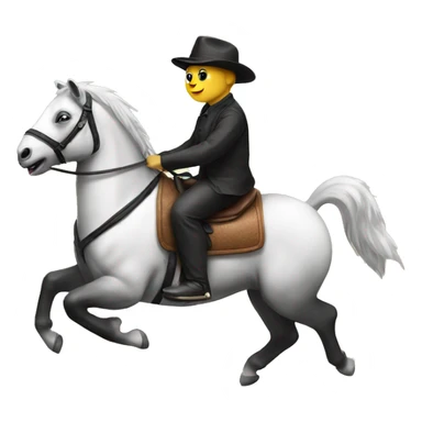 A Panda riding a horse  sticker