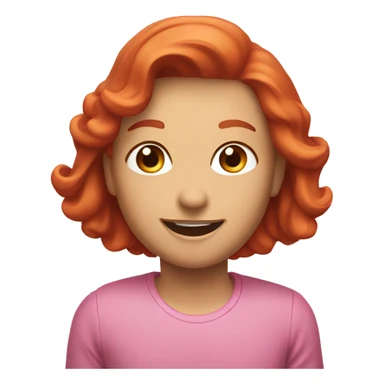 Pink can with redhead smiling sticker