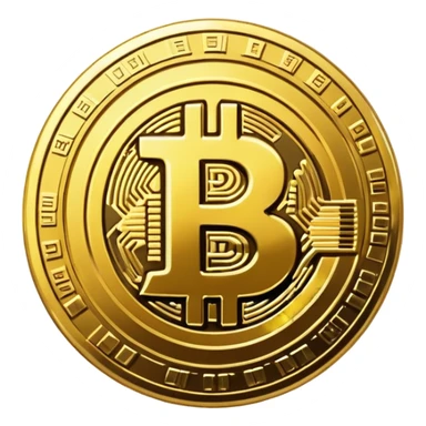 make a golden crypto bitcoin coin sticker