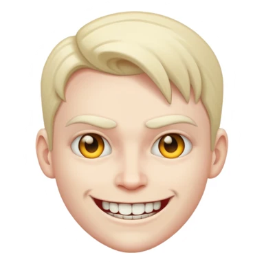 Menacing smile sticker