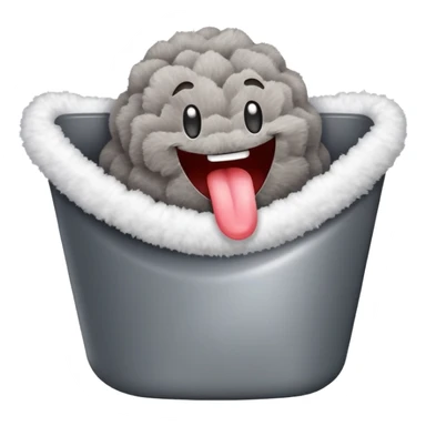 Dryer lint with a tongue laughing  sticker